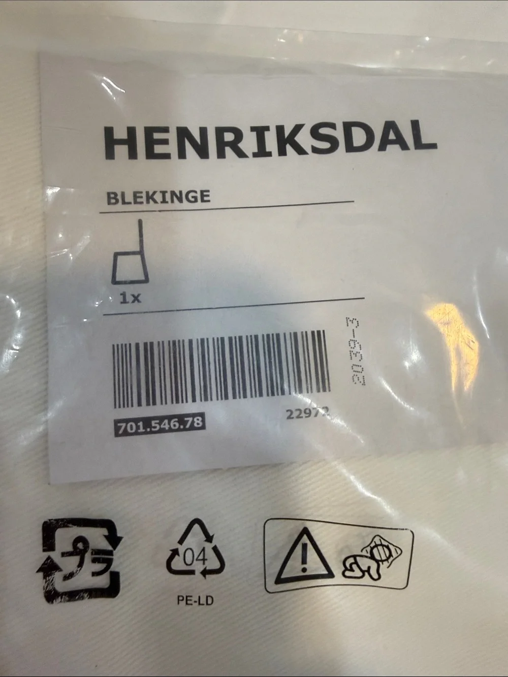 TWO IKEA HENRIKSDAL Blekinge Chair Cover in White